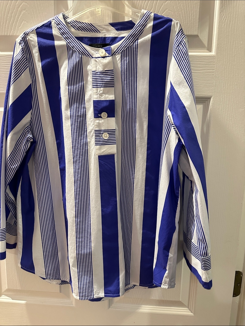J. Crew Royal Blue Top with Black Trim